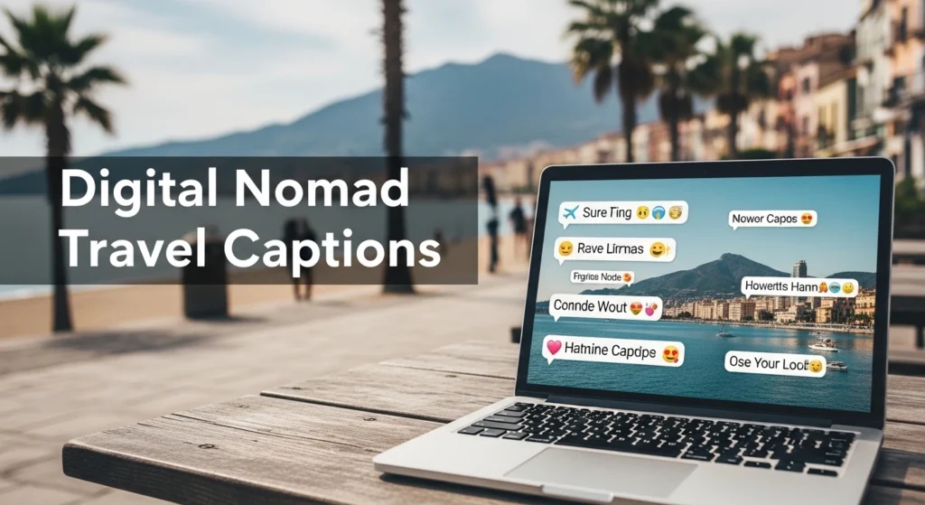 Digital Nomad Travel Captions