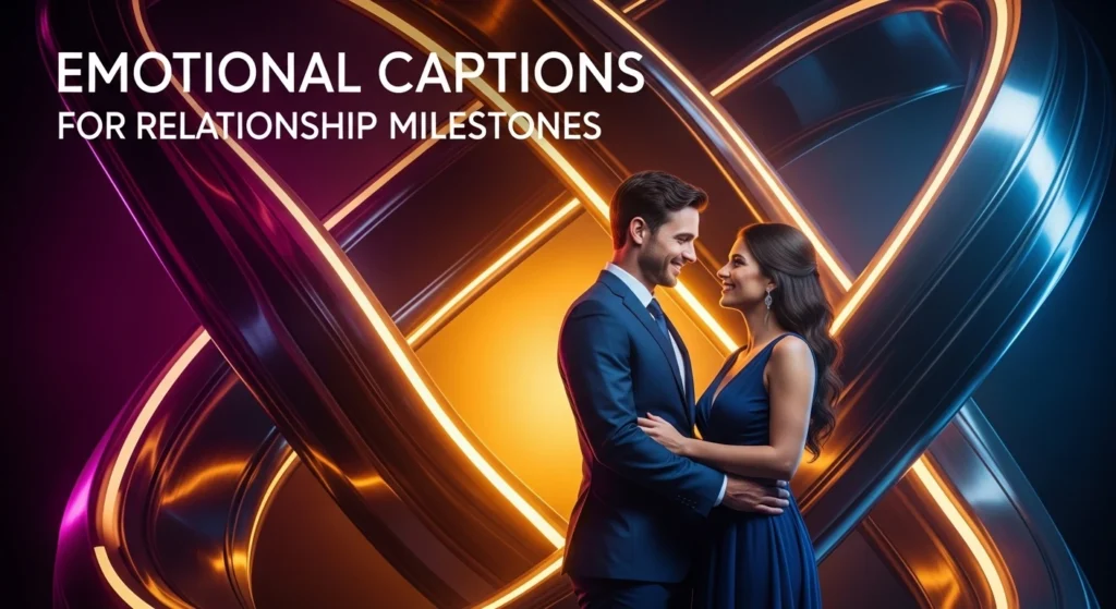 Emotional captions for relationship milestones