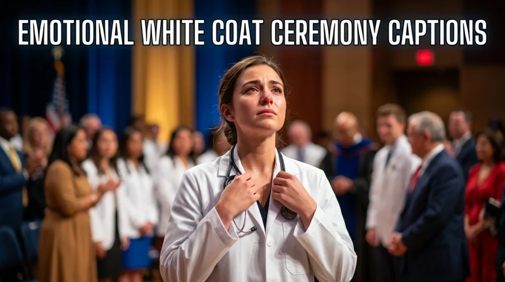 Emotional White Coat Ceremony Captions