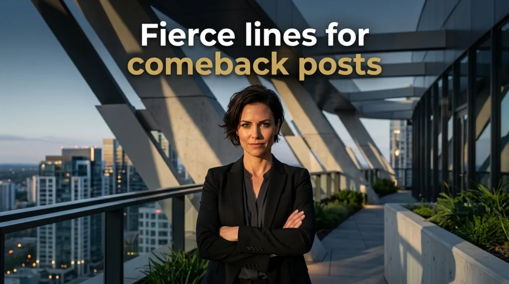 Fierce lines for comeback posts