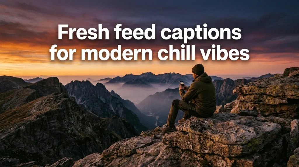 Fresh feed captions for modern chill vibes