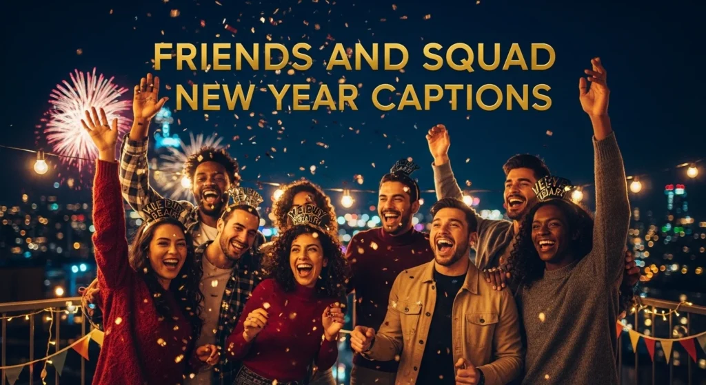 Friends and Squad New Year Captions