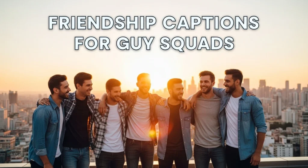 Friendship captions for guy squads
