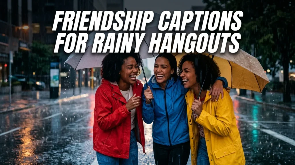 Friendship captions for rainy hangouts