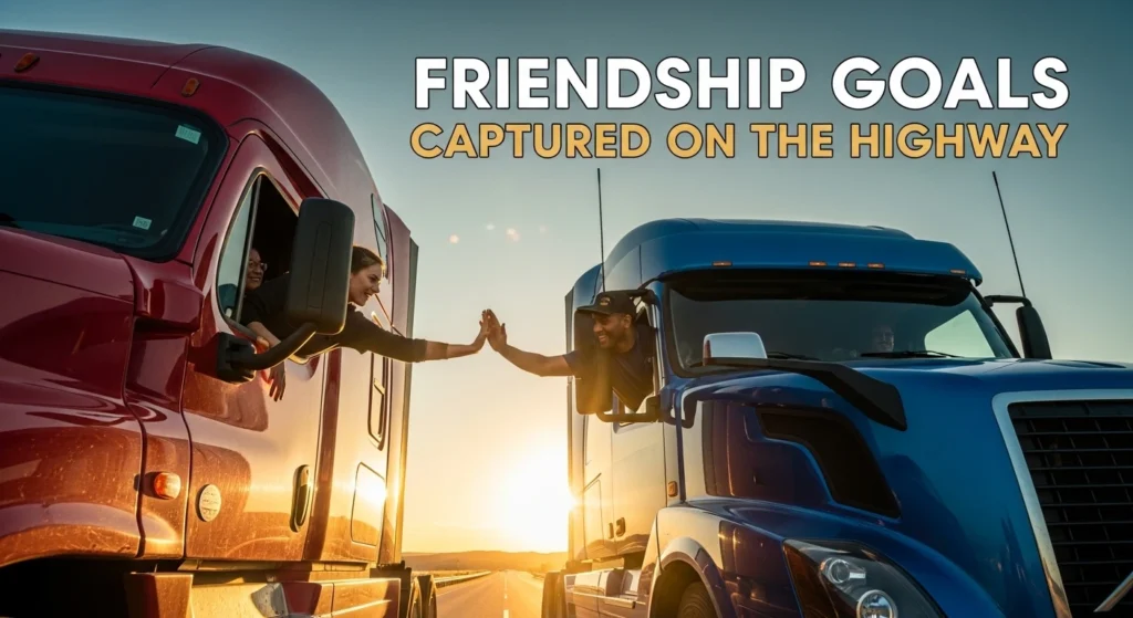 Friendship goals captured on the highway