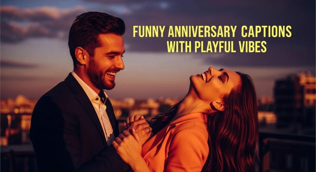 Funny anniversary captions with playful vibes