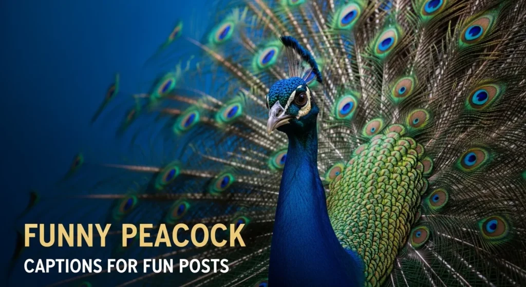 Funny Peacock Captions for Fun Posts