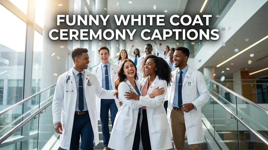 Funny White Coat Ceremony Captions