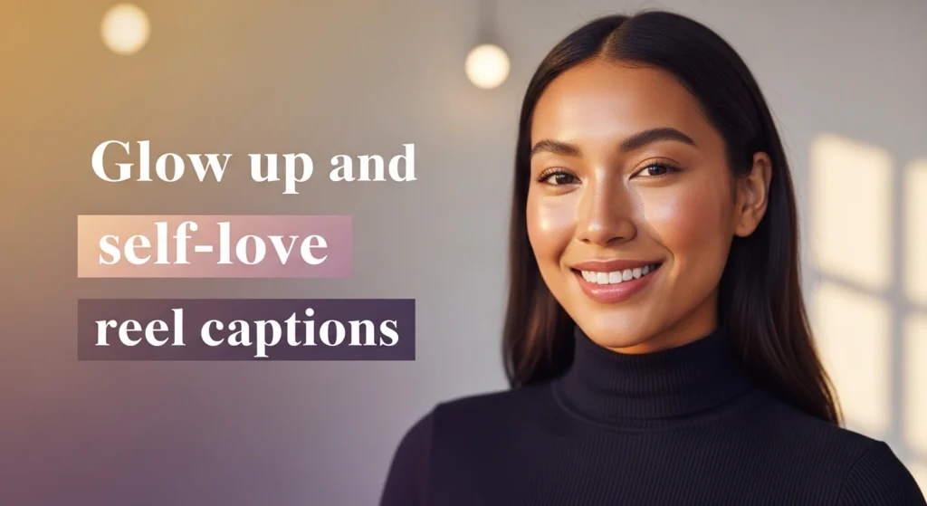 Glow up and self-love reel captions