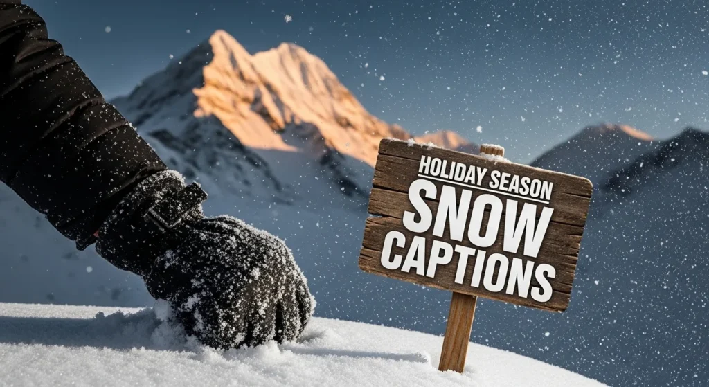 Holiday Season Snow Captions