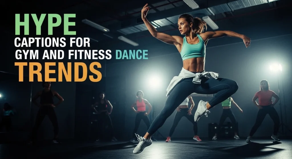 Hype captions for gym and fitness dance trends