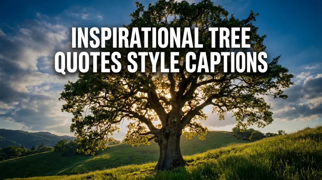 Inspirational Tree Quotes Style Captions