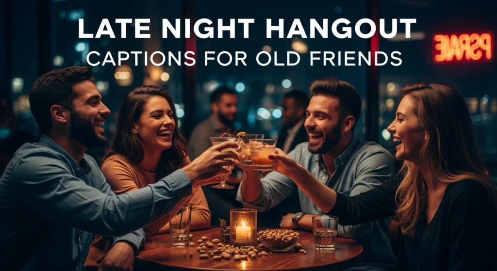 Late Night Hangout Captions For Old Friends