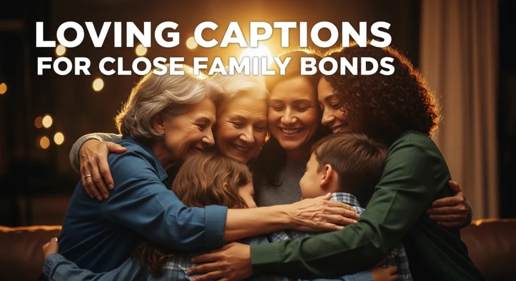 Loving captions for close family bonds