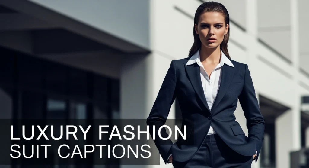 Luxury Fashion Suit Captions