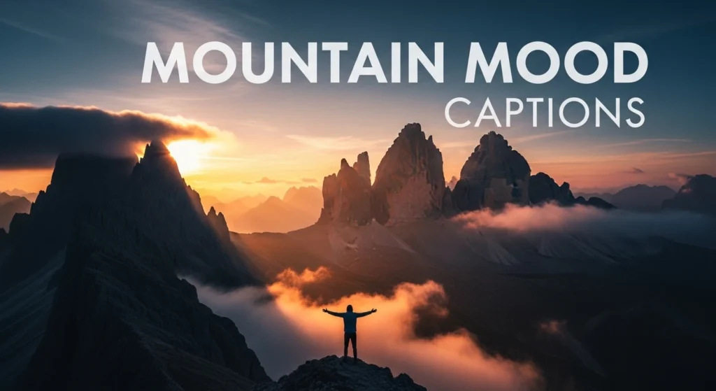 Mountain Mood Captions