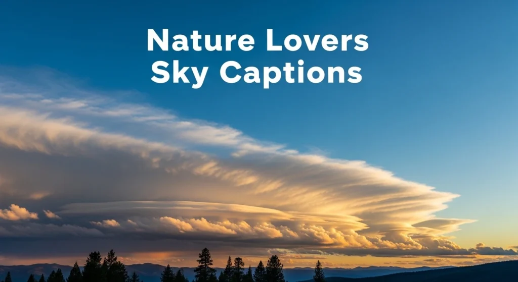 Nature Lovers Sky Captions