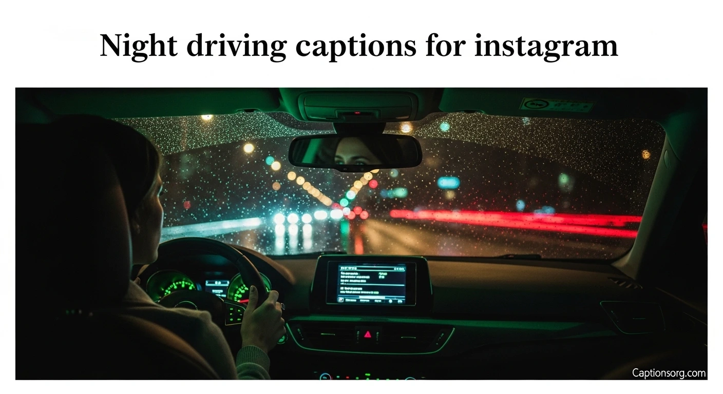 Night driving captions for instagram