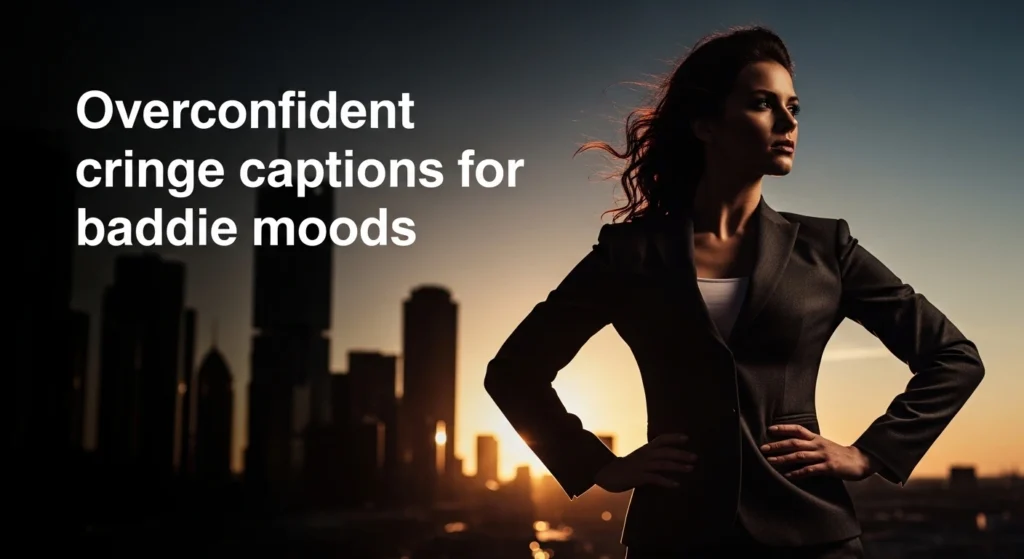 Overconfident cringe captions for baddie moods