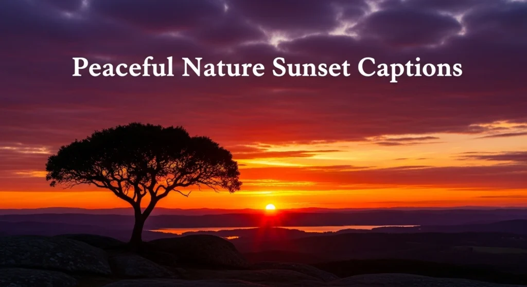Peaceful Nature Sunset Captions