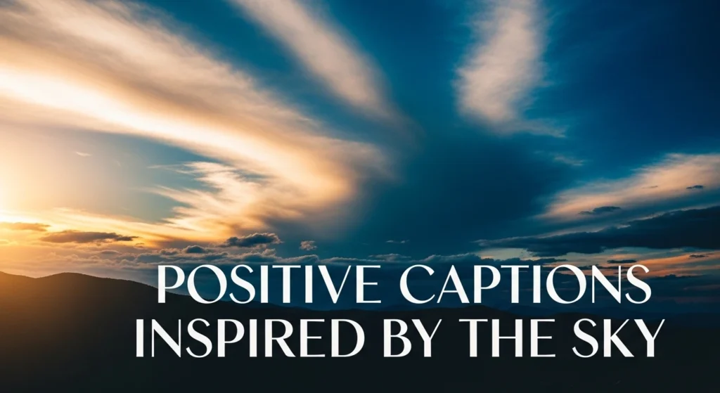 Positive Captions Inspired by the Sky