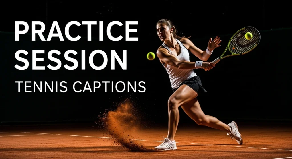 Practice Session Tennis Captions