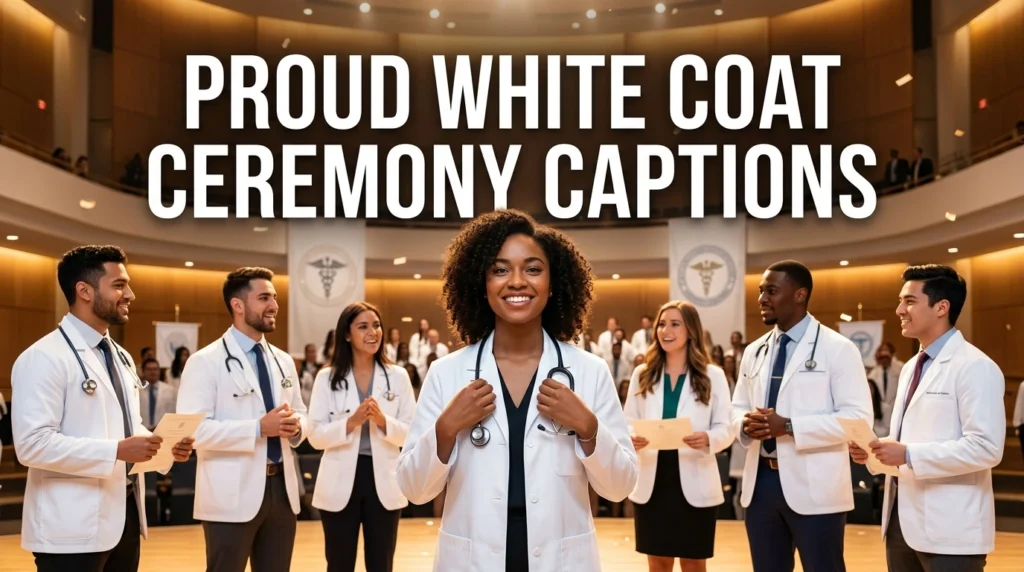 Proud White Coat Ceremony Captions