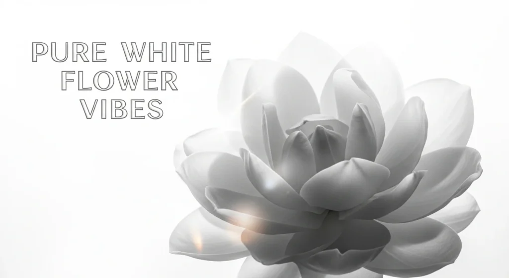 Pure White Flower Vibes