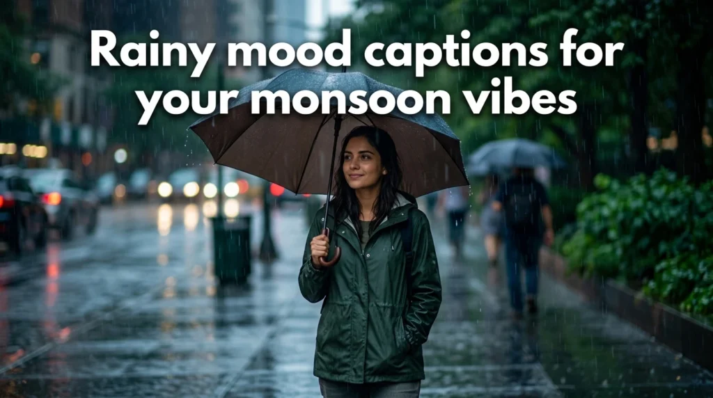 Rainy mood captions for your monsoon vibes