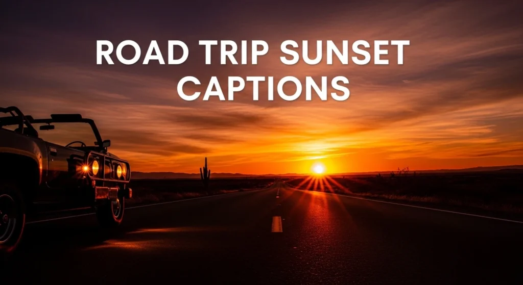 Road Trip Sunset Captions