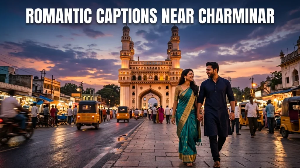 Romantic Captions Near Charminar