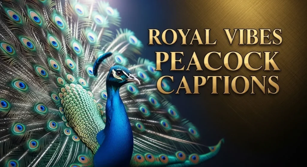 Royal Vibes Peacock Captions