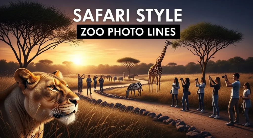 Safari Style Zoo Photo Lines