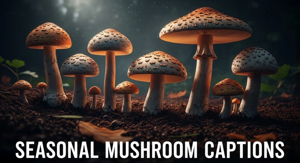 Seasonal Mushroom Captions