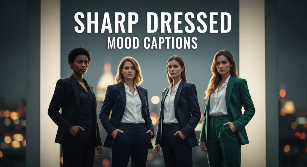Sharp Dressed Mood Captions