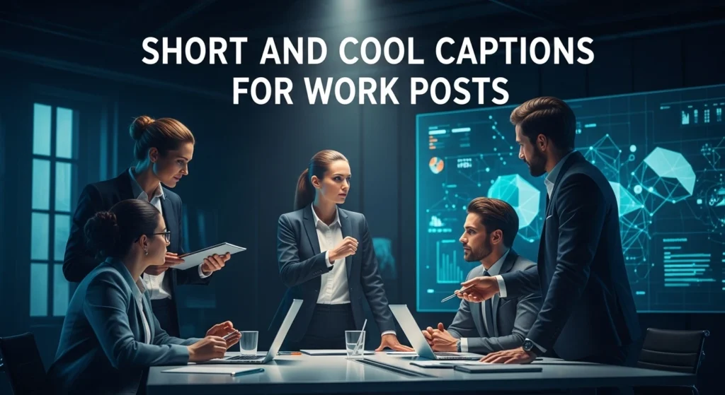 Short and Cool Captions for Work Posts
