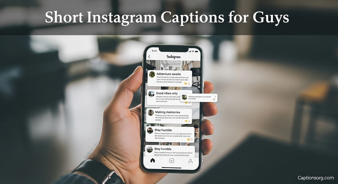 Short instagram captions for guys