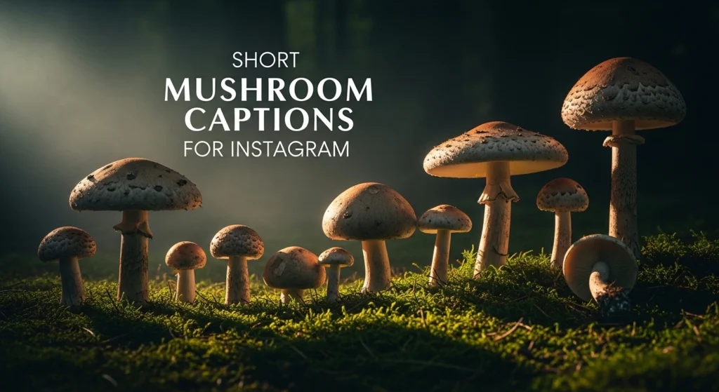 Short Mushroom Captions for Instagram
