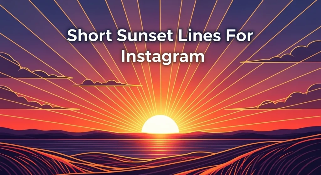 Short Sunset Lines For Instagram