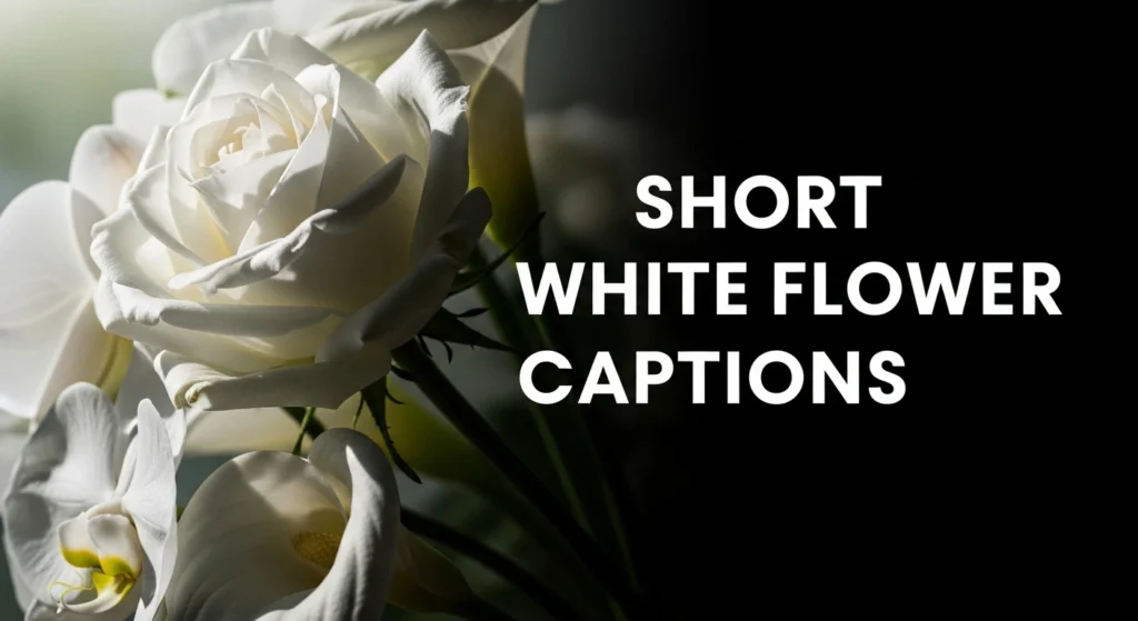 Short White Flower Captions
