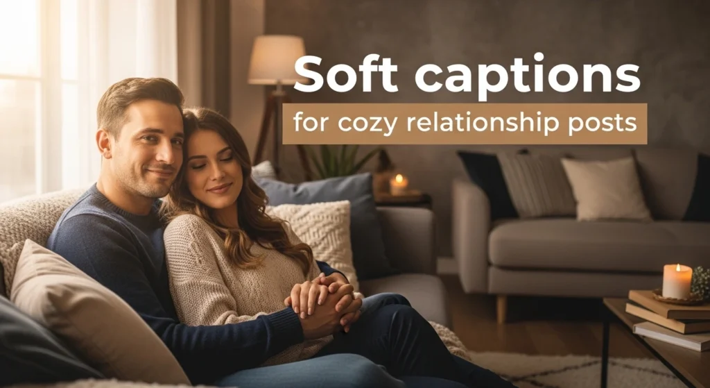 Soft captions for cozy relationship posts