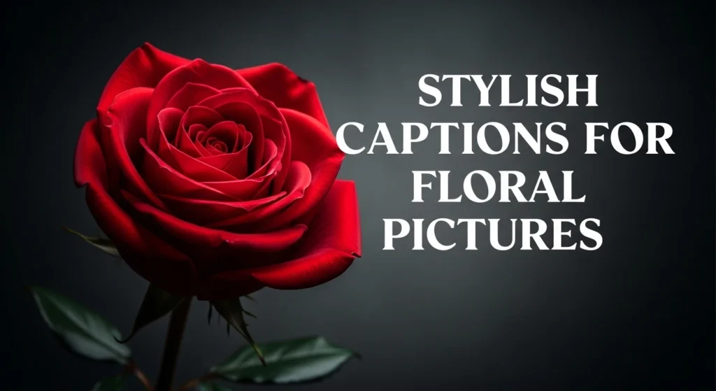 Stylish Captions for Floral Pictures