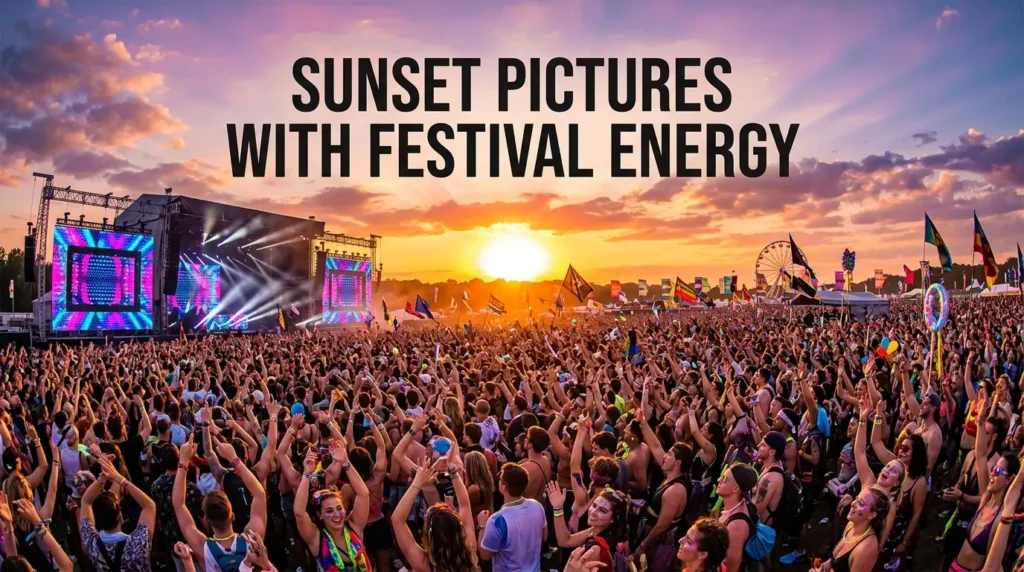 Sunset Pictures With Festival Energy