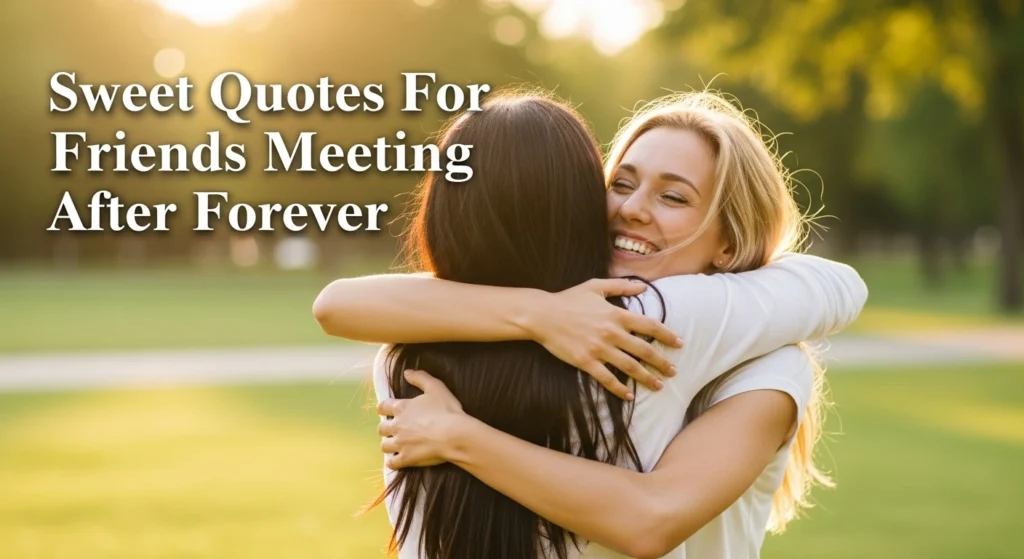 Sweet Quotes For Friends Meeting After Forever