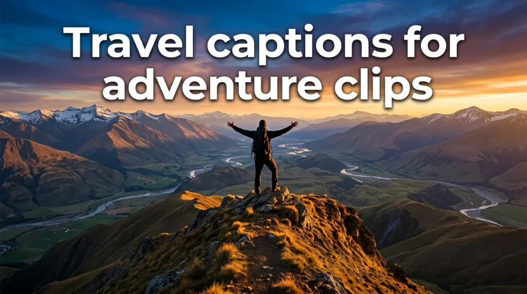 Travel captions for adventure clips
