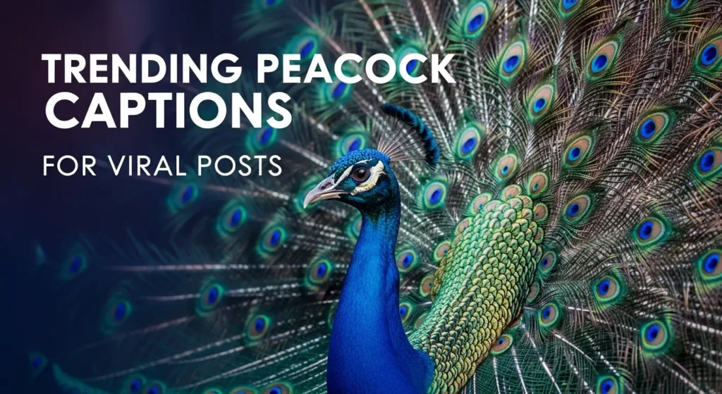Trending Peacock Captions for Viral Posts