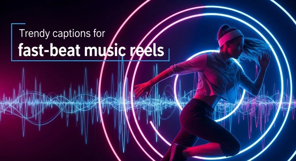 Trendy captions for fast-beat music reels