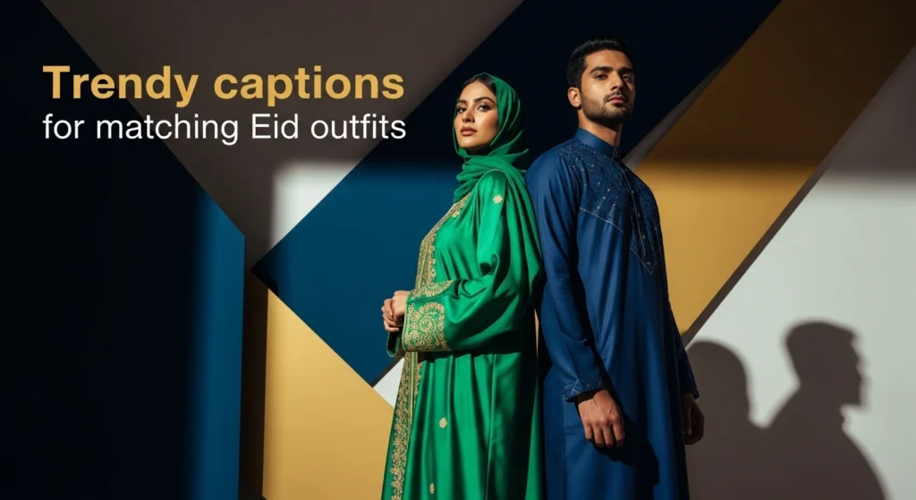Trendy captions for matching Eid outfits