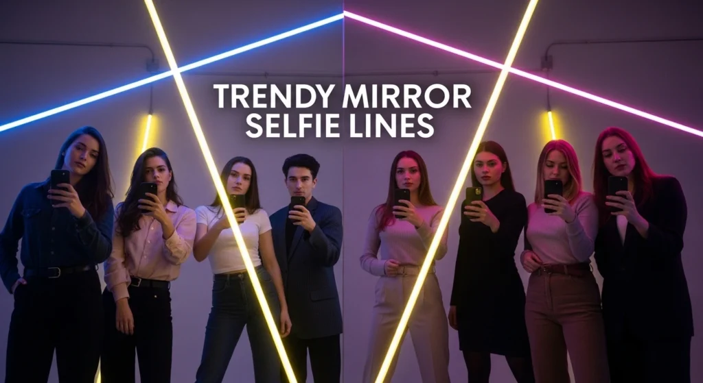 Trendy Mirror Selfie Lines