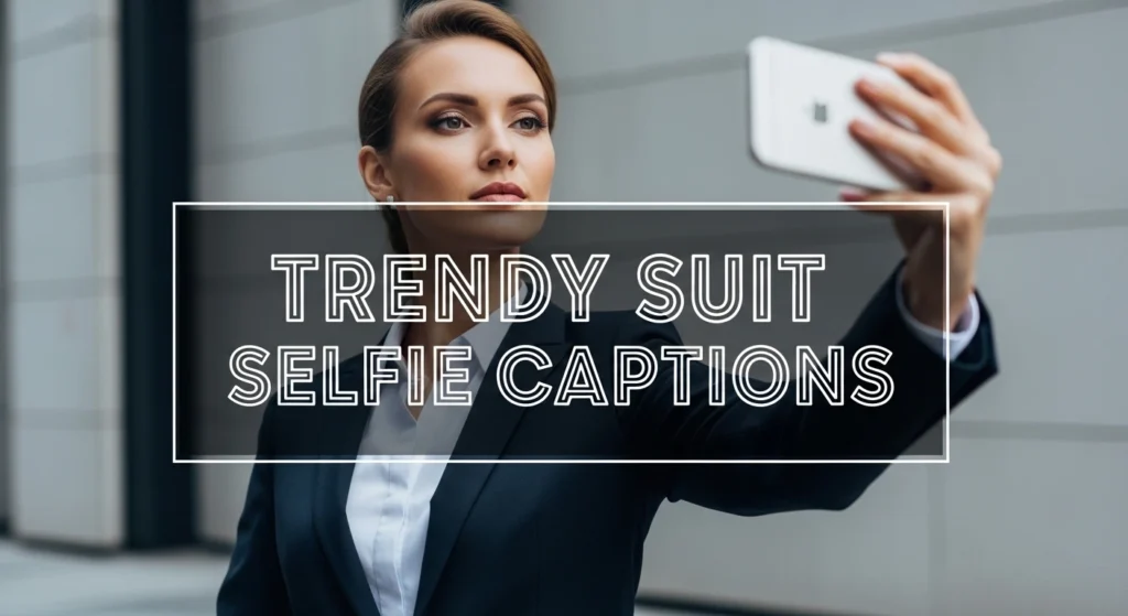 Trendy Suit Selfie Captions